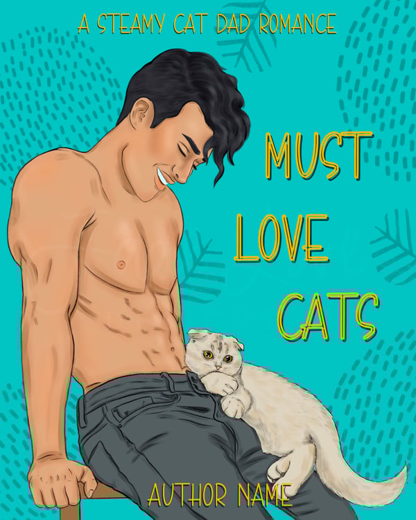 Image of "Must Love Cats" Premium Pre-Made Illustrated Cover 