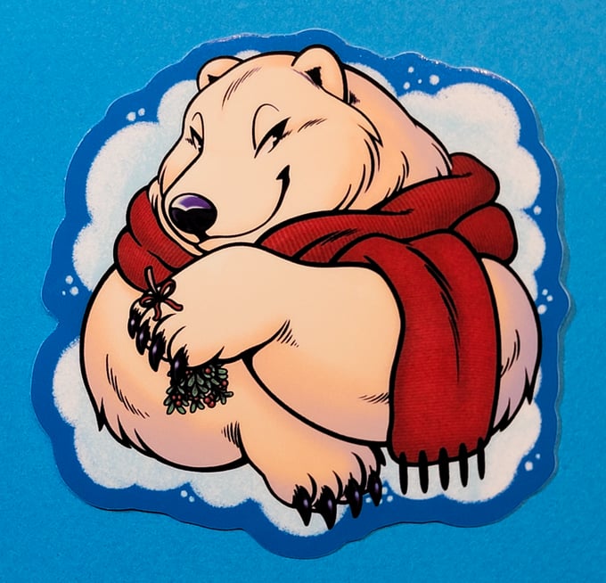 Image of Mistletoe Bear Sticker
