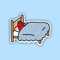 Image of sleepy devil sticker