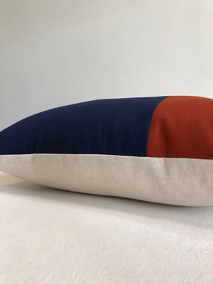 Image of COLORBLOCK Pillow - Paprika/Navy