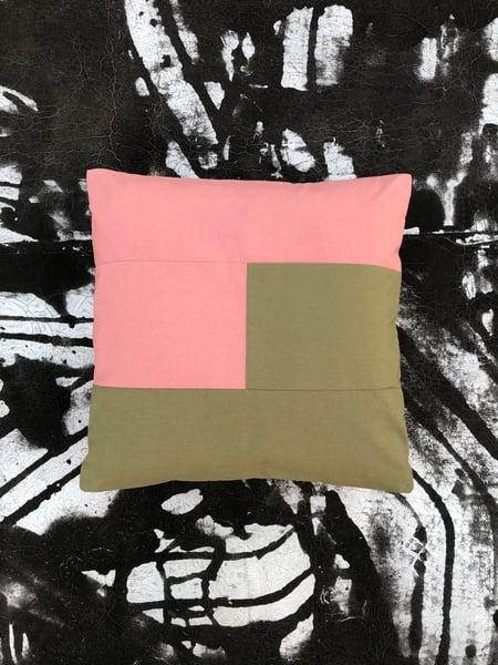 Image of COLORBLOCK Pillow - Rose/Olive