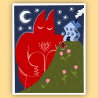 Image of "big devil little house" print