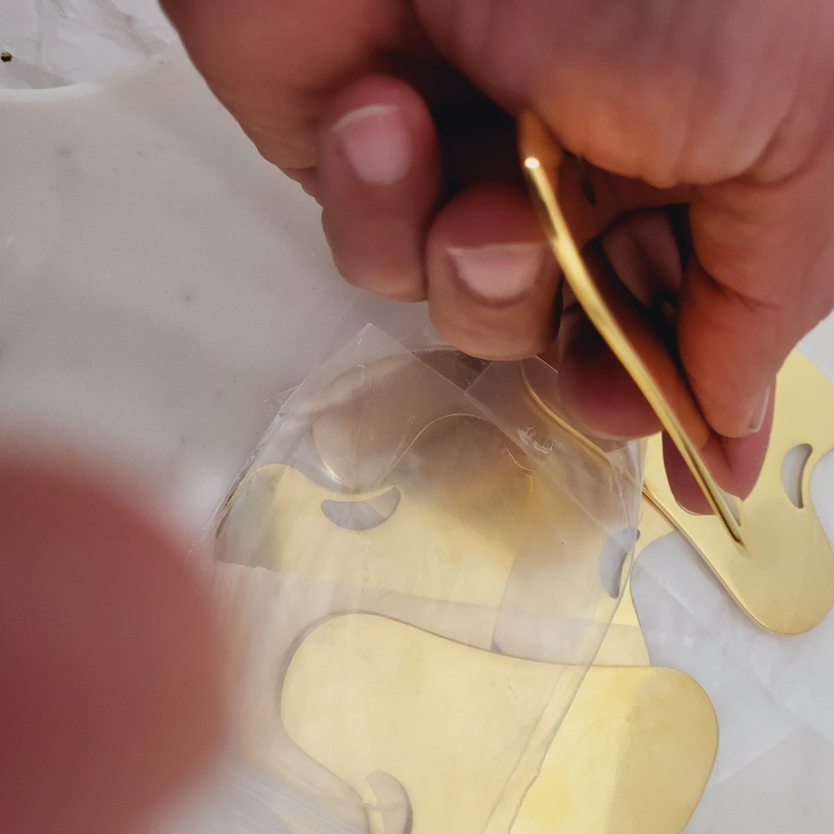 Yellow Gold Steel Guasha Blanks 5 Pack Steel Laser Engraving Blanks