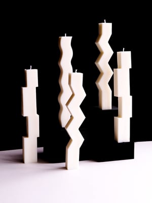 Image of Rectangle Zigzag Wave Candle