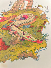 Image 2 of The Book Dragon - Large Riso Print