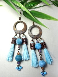 Image 1 of Blue Isle Tassel Earrings