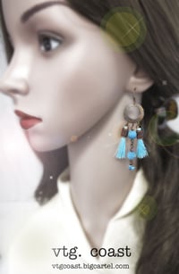 Image 4 of Blue Isle Tassel Earrings