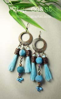 Image 3 of Blue Isle Tassel Earrings