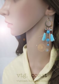 Image 2 of Blue Isle Tassel Earrings