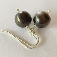 Image 2 of Silver Plum Earrings