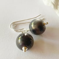 Image 3 of Silver Plum Earrings