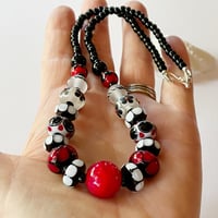 Image 5 of Red/Black/White Necklace