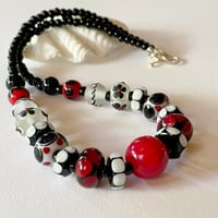 Image 1 of Red/Black/White Necklace