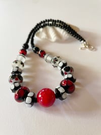 Image 3 of Red/Black/White Necklace