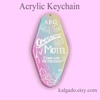 Omegaverse Motel Iridescent Acrylic Keychain