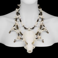 Image 1 of "Vydra" Skull and Vertebrae Necklace