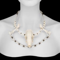 Image 1 of "Zahara" Skull and Bone Necklace