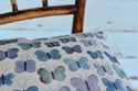 Butterfly Blues Belgian Cotton Linen Cushion