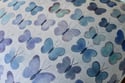 Butterfly Blues Belgian Cotton Linen Cushion
