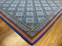 Large Woven Handkerchief - Blue/Gold/Purple/Red combination.