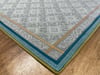 Large Woven Handkerchief - Grey/Gold/Teal/Green combination.