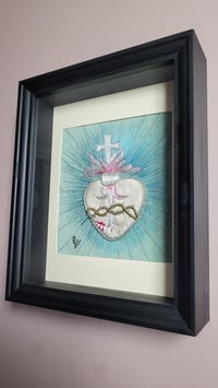 Image 1 of Tableau brodé SACRE COEUR 