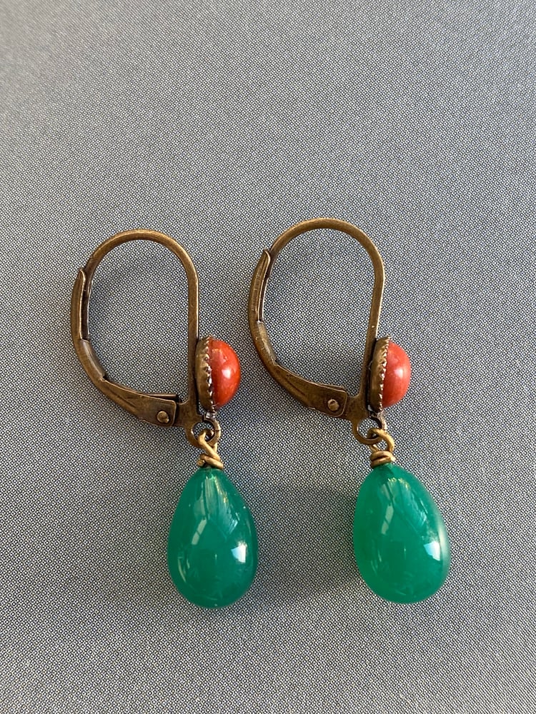 Image of Dormeuses bronze - boucles d'oreilles