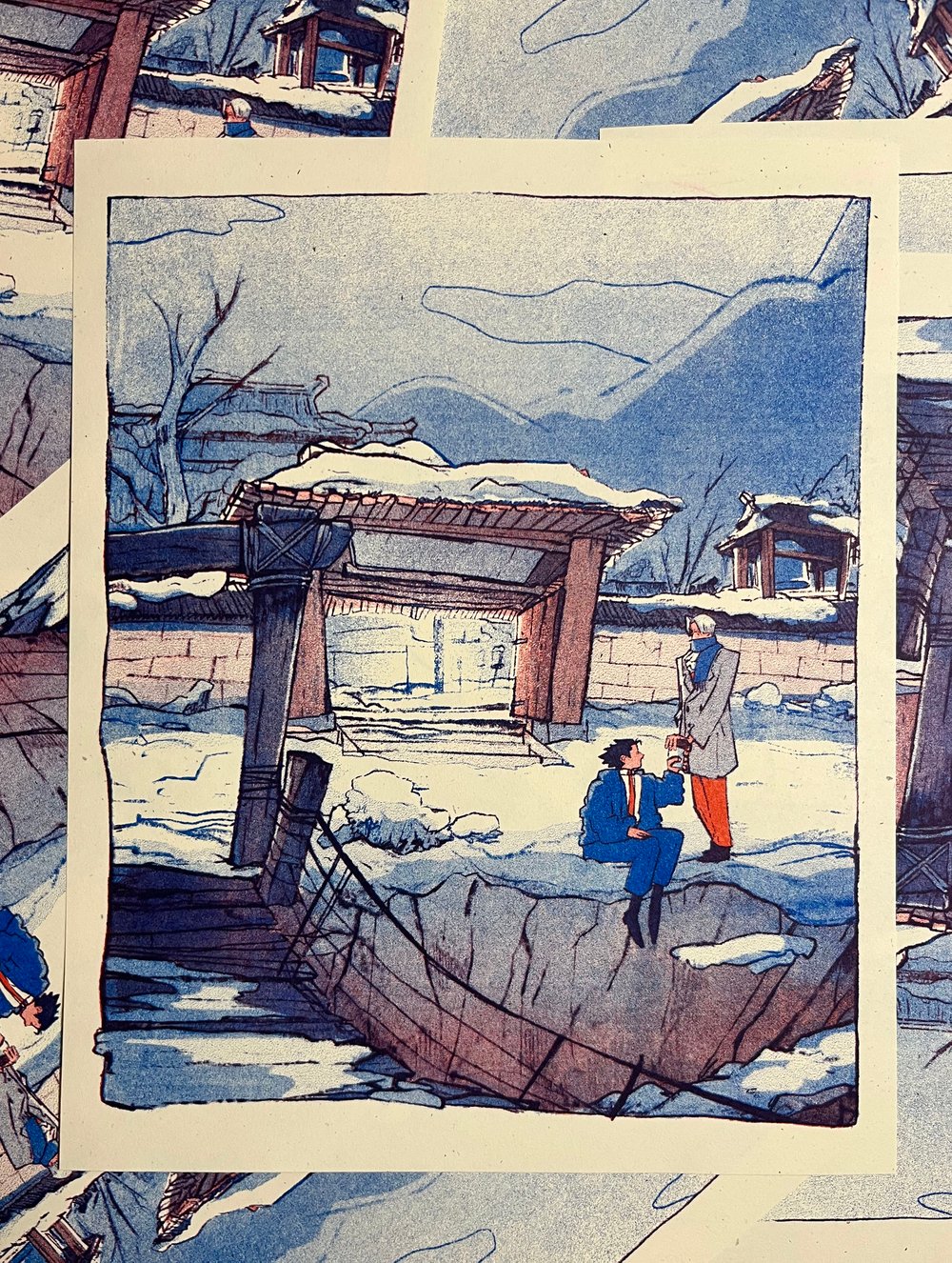 Image of AA: Hazakura Temple Risograph