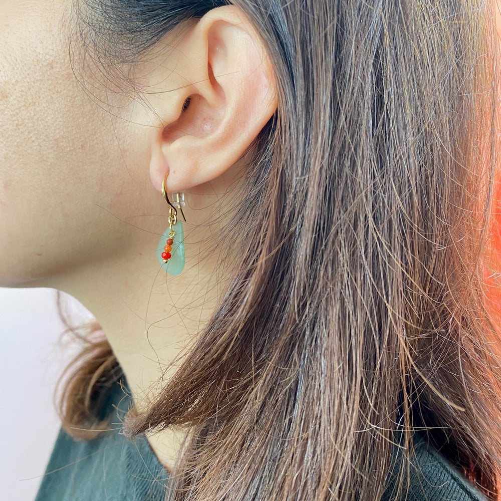 Image of Vertiges corail - boucles d'oreilles