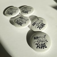 Image 3 of RAT ON A HOT PLATE BADGE