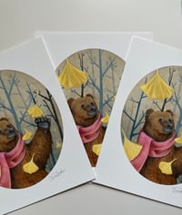 Image 2 of Ginkgo Loving Bear Print