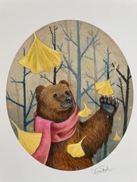 Image 1 of Ginkgo Loving Bear Print