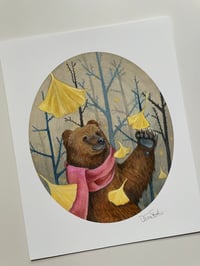 Image 3 of Ginkgo Loving Bear Print