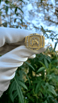Image 1 of Gold Horse Shoe Ring 
