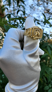 Image 2 of Gold Horse Shoe Ring 