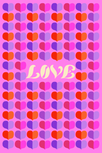 Image 3 of Love Heart Pattern Card 