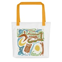 Image 1 of All-Over Print Tote Totem Block