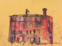 Tenement, Hyndland Road - Charcoal and Soft Pastels on Card 