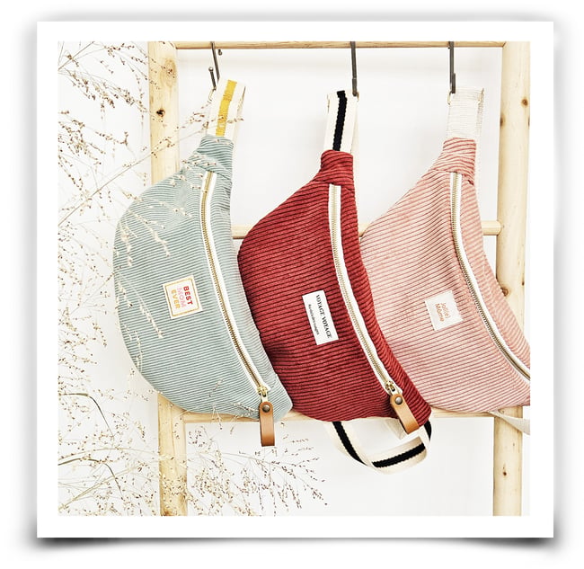 Sac banane velours