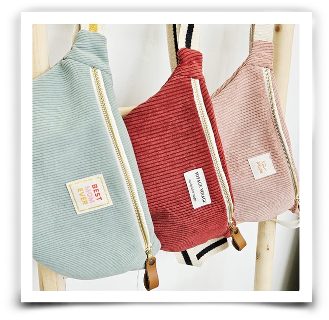 Sac banane velours