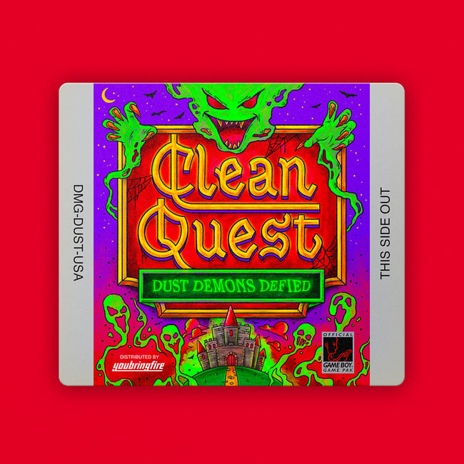 Gameboy Clean Quest / Label Artwork