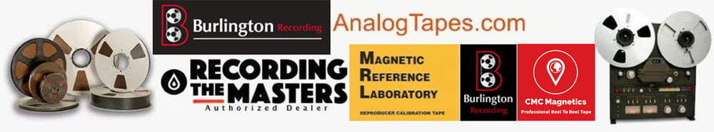 ANALOG TAPES — 1/2 15 IPS MRL Four Frequency NAB 250 nWb/m Calibration Tape