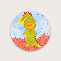 Image 1 of Cat in a dragon costume sticker