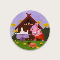 Image 1 of Farmer pig sticker