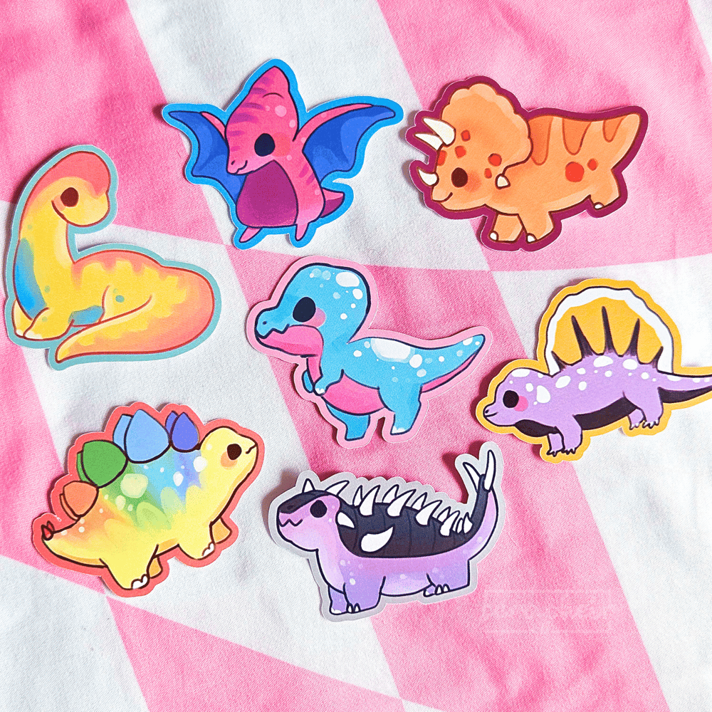 Image of Pride Dino 🏳️🌈🦕 - Stickers