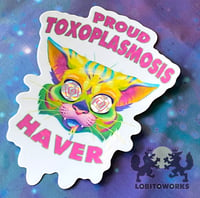 Image 2 of Proud Toxoplasmosis Haver - Hypno Kitty Cat Holofoil Vinyl Sticker