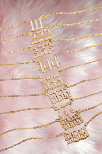 Image of Golden Crystal Angel Necklace