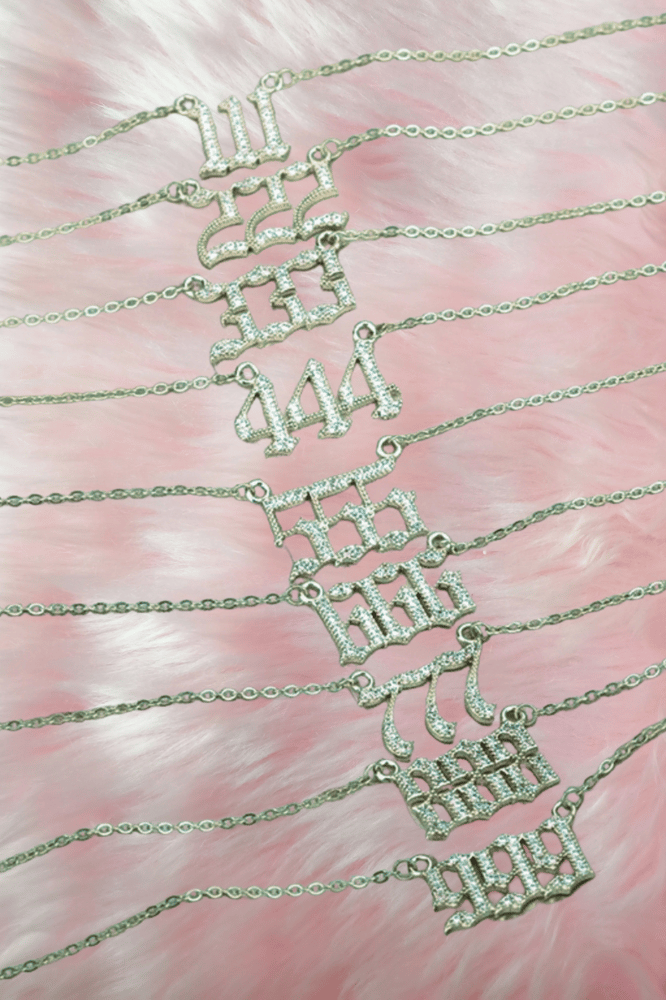 Image of Platinum Crystal Angel Necklace