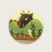 Cat bee sticker