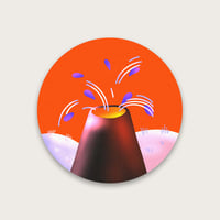 Volcano sticker